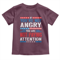 If You Are Not Angry You Are Not Paying Attention Toddler T Shirt Vintage Stars And Stripes