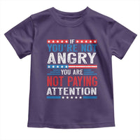 If You Are Not Angry You Are Not Paying Attention Toddler T Shirt Vintage Stars And Stripes