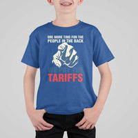 One More Time For The People In The Back We Pay The Tariffs T Shirt For Kid Pointing Hand