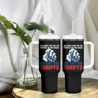 One More Time For The People In The Back We Pay The Tariffs Tumbler With Handle Pointing Hand