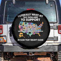 I Literally Want My Tax Dollars To Support National Parks Spare Tire Cover In Case That Wasn't Clear Vintage American Map