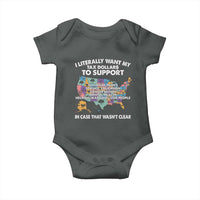 I Literally Want My Tax Dollars To Support National Parks Baby Onesie In Case That Wasn't Clear Vintage American Map