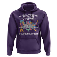 I Literally Want My Tax Dollars To Support National Parks Hoodie In Case That Wasn't Clear Vintage American Map