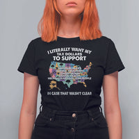I Literally Want My Tax Dollars To Support National Parks T Shirt For Women In Case That Wasn't Clear Vintage American Map