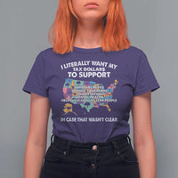 I Literally Want My Tax Dollars To Support National Parks T Shirt For Women In Case That Wasn't Clear Vintage American Map