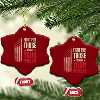 Fight For Those Without Your Privilege Ceramic Ornament - Wonder Print Shop