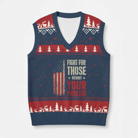 Fight For Those Without Your Privilege V-Neck Knit Sweater Vest - Wonder Print Shop