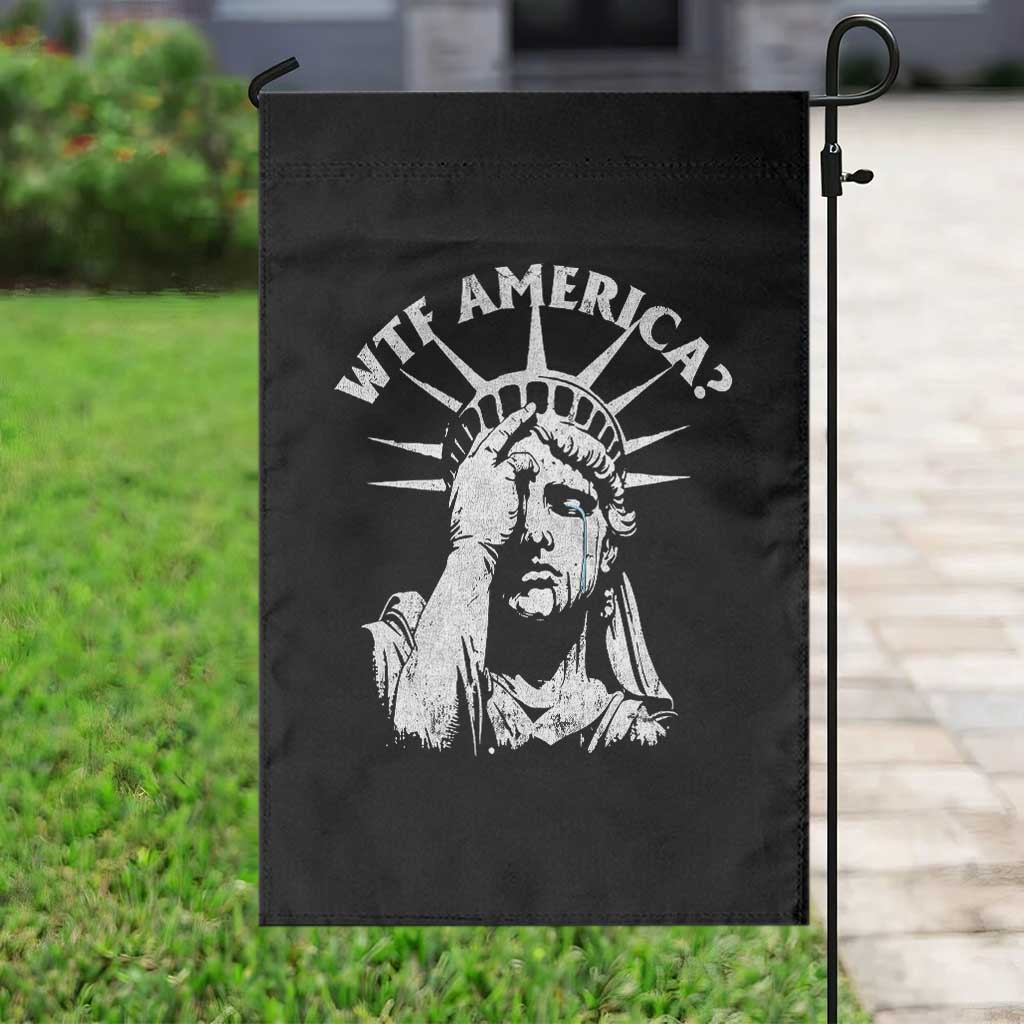 Funny Statue Of Liberty WTF America Garden Flag - Wonder Print Shop
