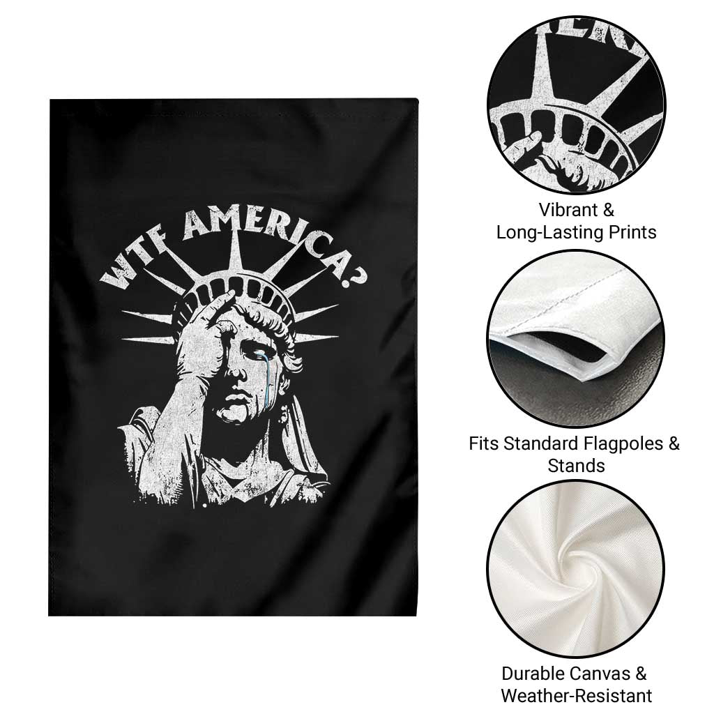 Funny Statue Of Liberty WTF America Garden Flag - Wonder Print Shop