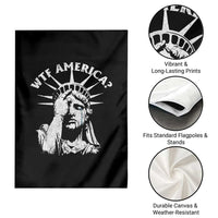 Funny Statue Of Liberty WTF America Garden Flag - Wonder Print Shop