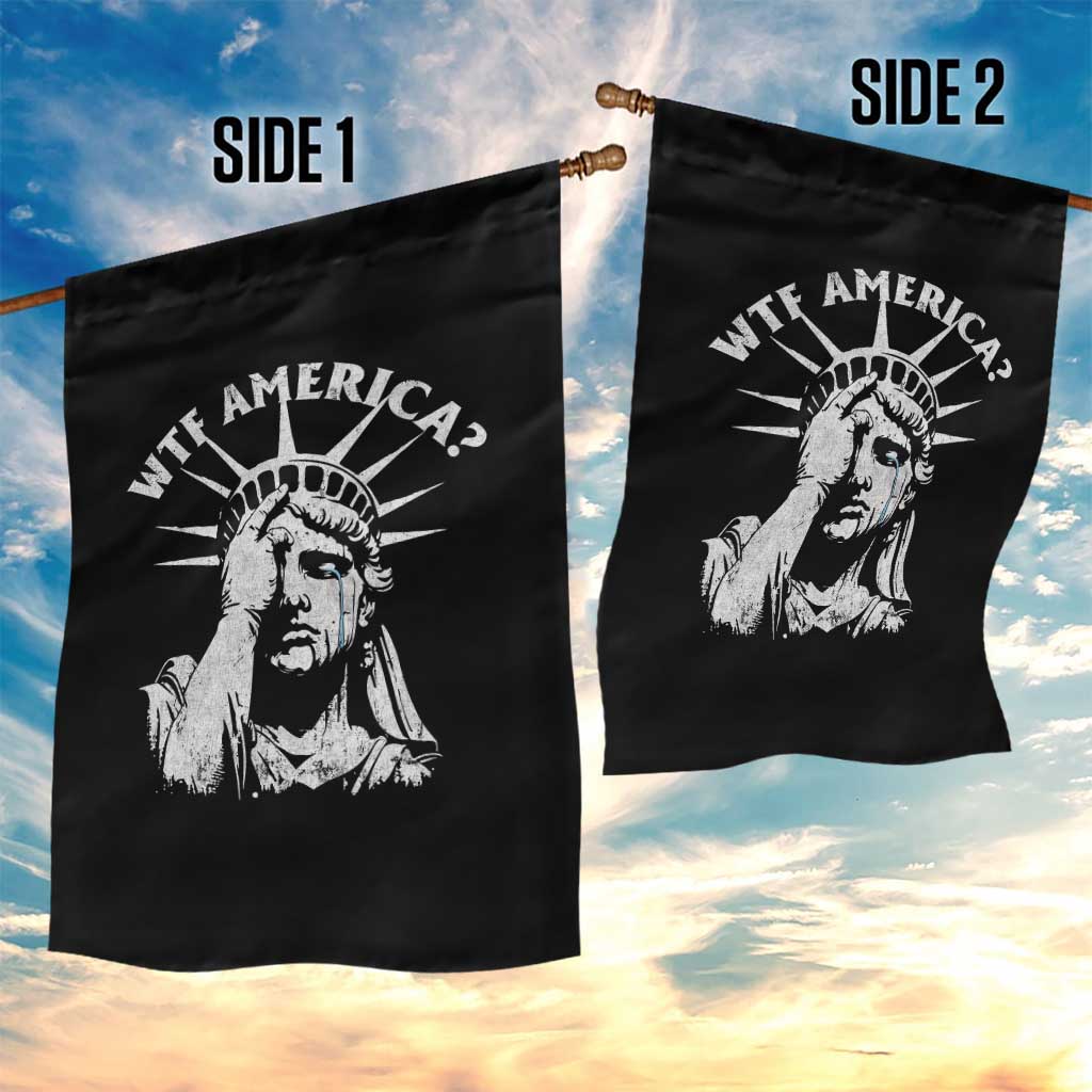 Funny Statue Of Liberty WTF America Garden Flag - Wonder Print Shop