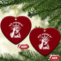 Funny Statue Of Liberty WTF America Ceramic Ornament - Wonder Print Shop