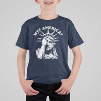 Funny Statue Of Liberty WTF America T Shirt For Kid