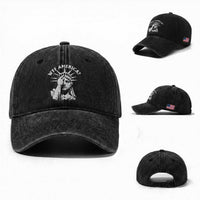 Funny Statue Of Liberty WTF America Washed Cotton Baseball Cap