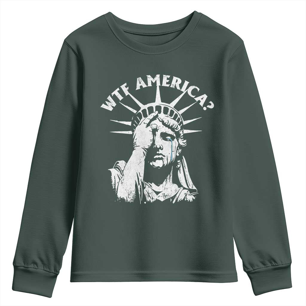 Funny Statue Of Liberty WTF America Youth Sweatshirt