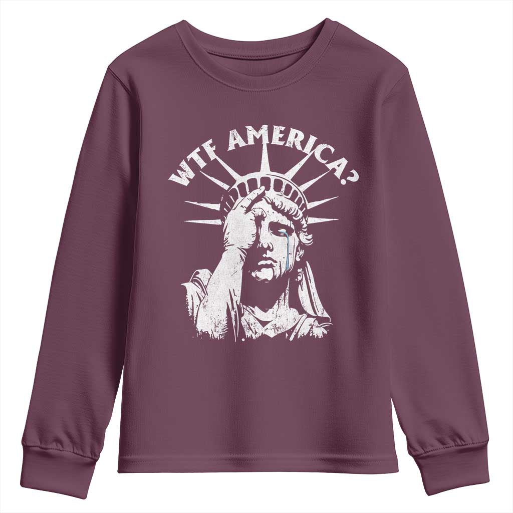 Funny Statue Of Liberty WTF America Youth Sweatshirt