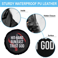 Hit Hard Run Fast Trust God Christian Baseball Spare Tire Cover