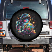 Astronaut Earth Flowers Spaceman Planet Galaxy Universe Spare Tire Cover