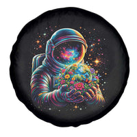 Astronaut Earth Flowers Spaceman Planet Galaxy Universe Spare Tire Cover