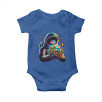 Astronaut Earth Flowers Spaceman Planet Galaxy Universe Baby Onesie