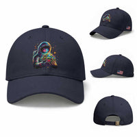 Astronaut Earth Flowers Spaceman Planet Galaxy Universe Baseball Cap