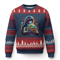 Astronaut Earth Flowers Spaceman Planet Galaxy Universe Ugly Christmas Sweater