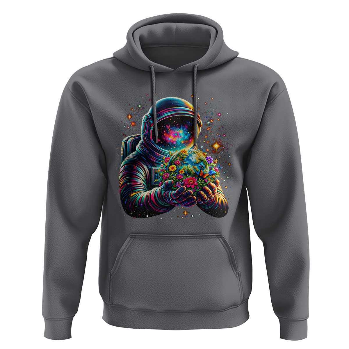 Astronaut Earth Flowers Spaceman Planet Galaxy Universe Hoodie