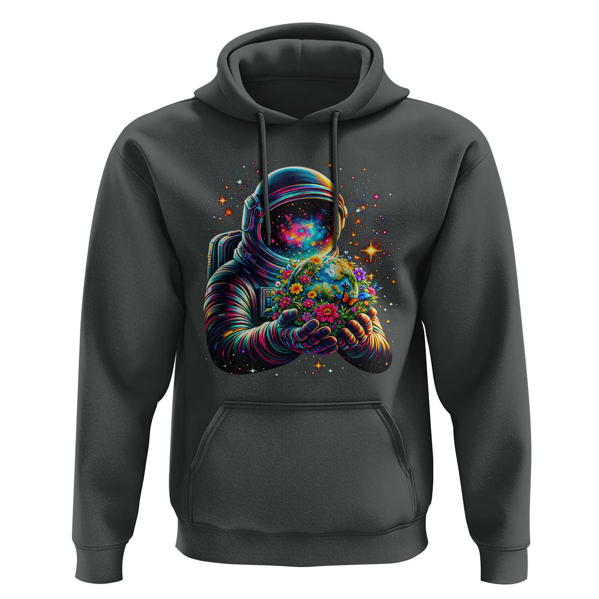 Astronaut Earth Flowers Spaceman Planet Galaxy Universe Hoodie