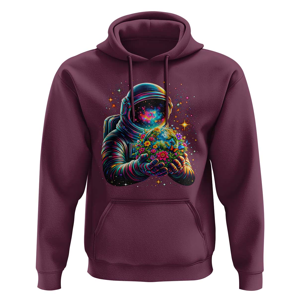 Astronaut Earth Flowers Spaceman Planet Galaxy Universe Hoodie