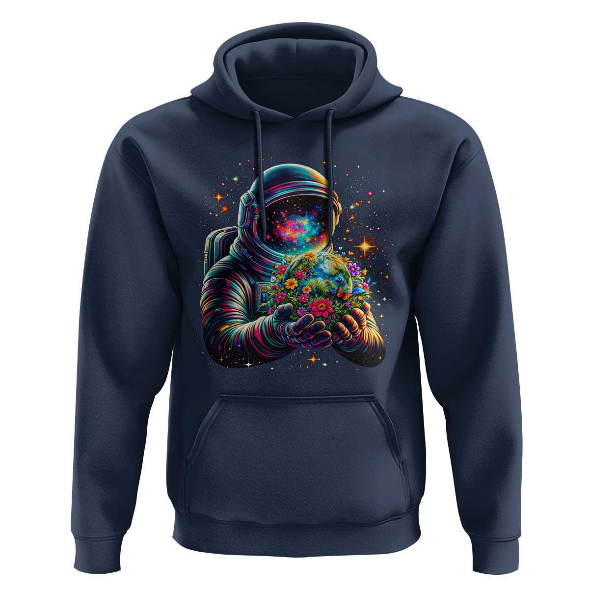 Astronaut Earth Flowers Spaceman Planet Galaxy Universe Hoodie