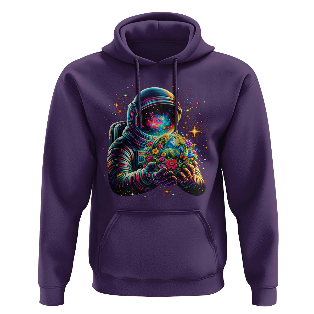 Astronaut Earth Flowers Spaceman Planet Galaxy Universe Hoodie