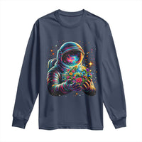 Astronaut Earth Flowers Spaceman Planet Galaxy Universe Long Sleeve Shirt