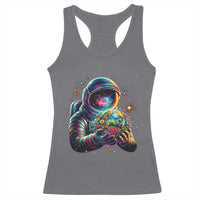 Astronaut Earth Flowers Spaceman Planet Galaxy Universe Racerback Tank Top