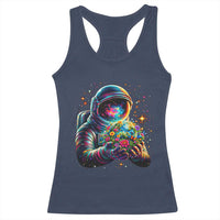 Astronaut Earth Flowers Spaceman Planet Galaxy Universe Racerback Tank Top