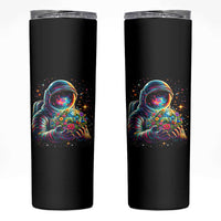 Astronaut Earth Flowers Spaceman Planet Galaxy Universe Skinny Tumbler