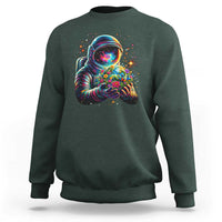 Astronaut Earth Flowers Spaceman Planet Galaxy Universe Sweatshirt
