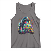 Astronaut Earth Flowers Spaceman Planet Galaxy Universe Tank Top