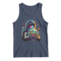 Astronaut Earth Flowers Spaceman Planet Galaxy Universe Tank Top