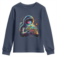 Astronaut Earth Flowers Spaceman Planet Galaxy Universe Youth Sweatshirt