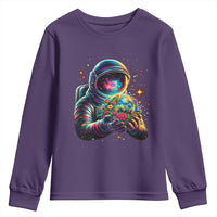 Astronaut Earth Flowers Spaceman Planet Galaxy Universe Youth Sweatshirt