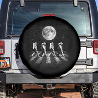 Astronauts Walking In Space Galaxy Moon Planet Spare Tire Cover