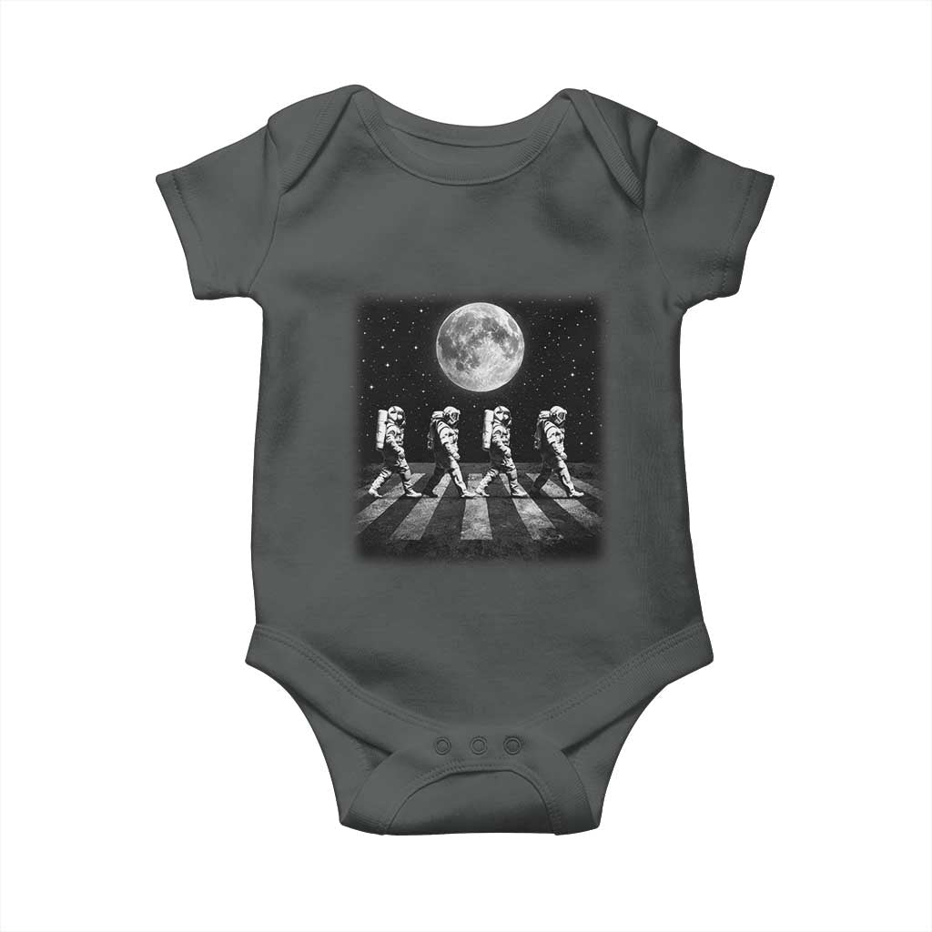 Astronauts Walking In Space Galaxy Moon Planet Baby Onesie