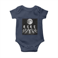 Astronauts Walking In Space Galaxy Moon Planet Baby Onesie