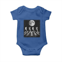 Astronauts Walking In Space Galaxy Moon Planet Baby Onesie