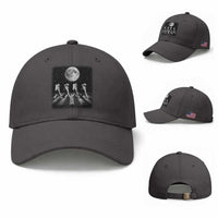 Astronauts Walking In Space Galaxy Moon Planet Baseball Cap
