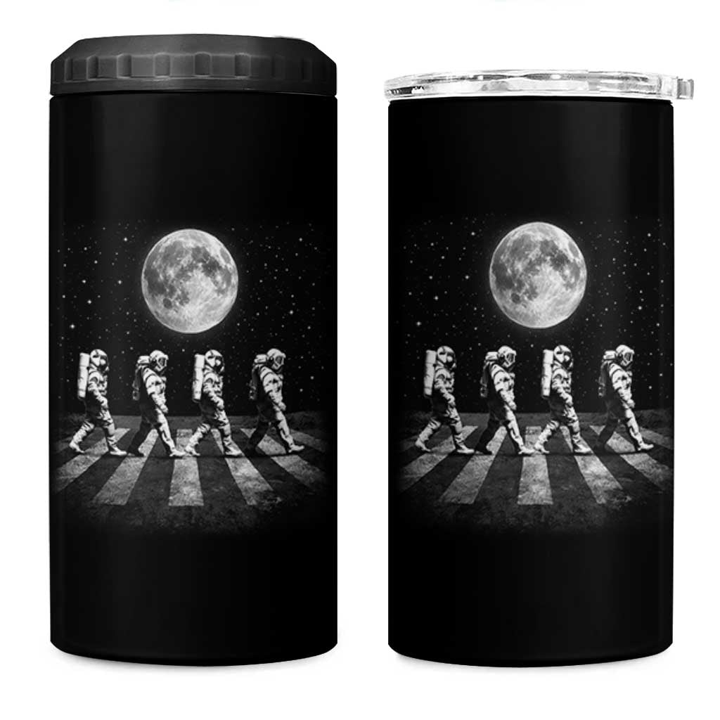 Astronauts Walking In Space Galaxy Moon Planet 4 in 1 Can Cooler Tumbler