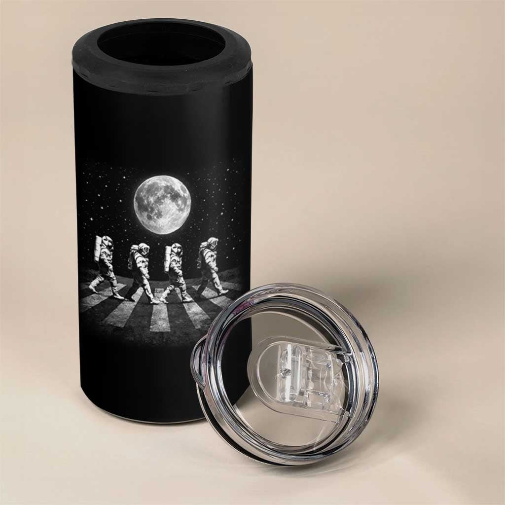 Astronauts Walking In Space Galaxy Moon Planet 4 in 1 Can Cooler Tumbler