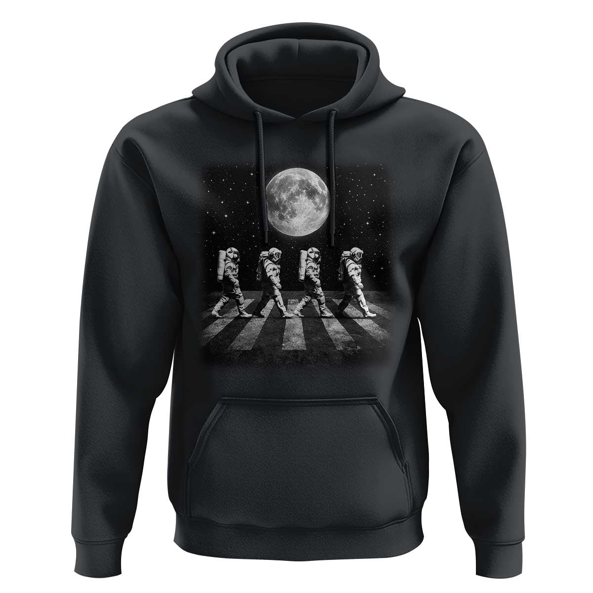 Astronauts Walking In Space Galaxy Moon Planet Hoodie