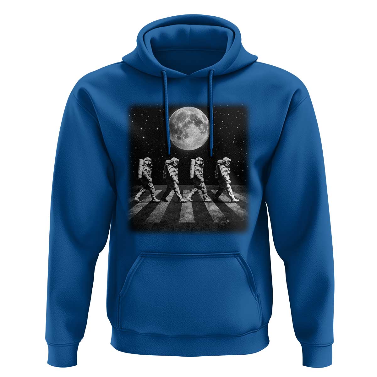 Astronauts Walking In Space Galaxy Moon Planet Hoodie