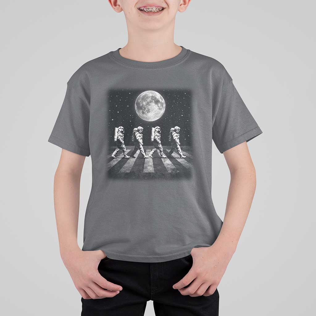 Astronauts Walking In Space Galaxy Moon Planet T Shirt For Kid